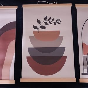 Abstract Wall Art with Earth Tones
